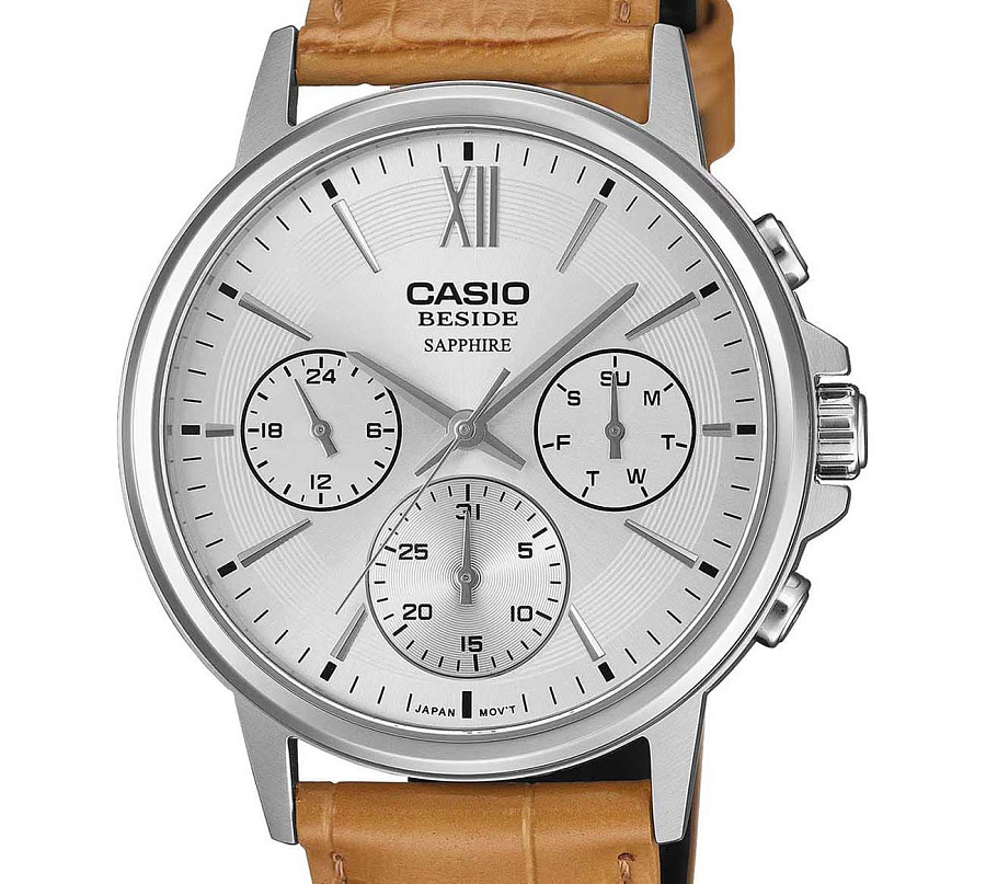 Часы Casio Collection Beside BMS-300L-5A — кварцевые, сталь металл