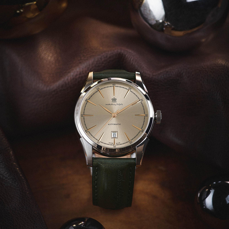 Часы Hamilton American Classic Spirit of Liberty Auto H42415801 — мужские, кожаный