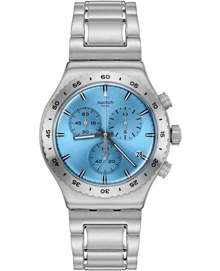 Часы Swatch I New Chrono YVS528G — женские, голубой