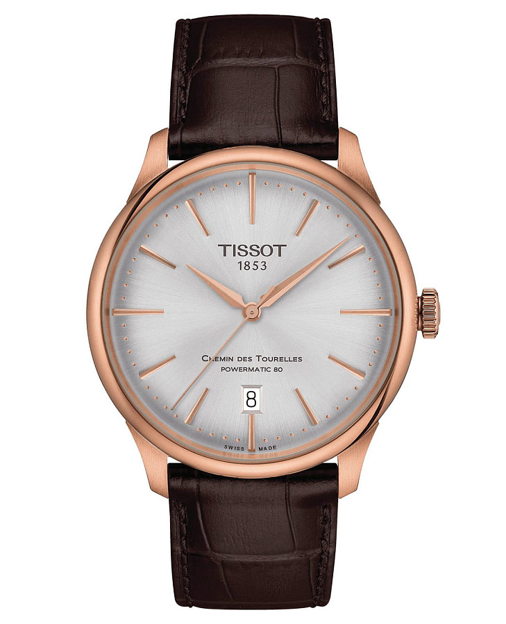 Часы Tissot Chemin des Tourelles Powermatic 80 T139.807.36.031.00 — мужские, серебристый