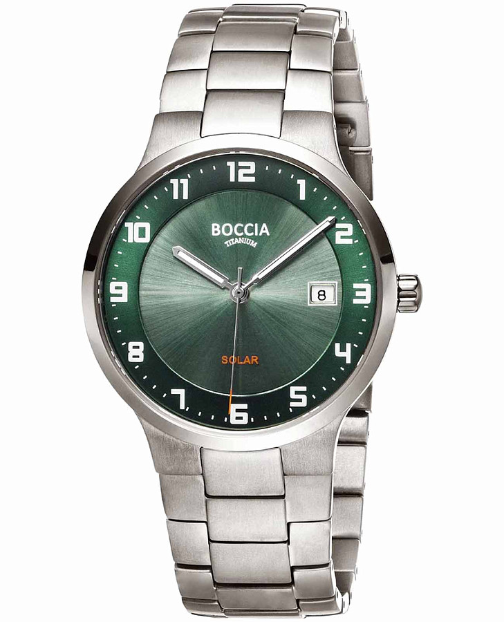 Часы Boccia Titanium Circle-Oval 3652-04 — мужские, зеленый
