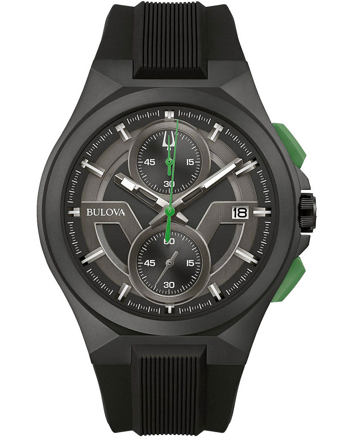 Часы Bulova Maquina 98B381 — мужские, черный