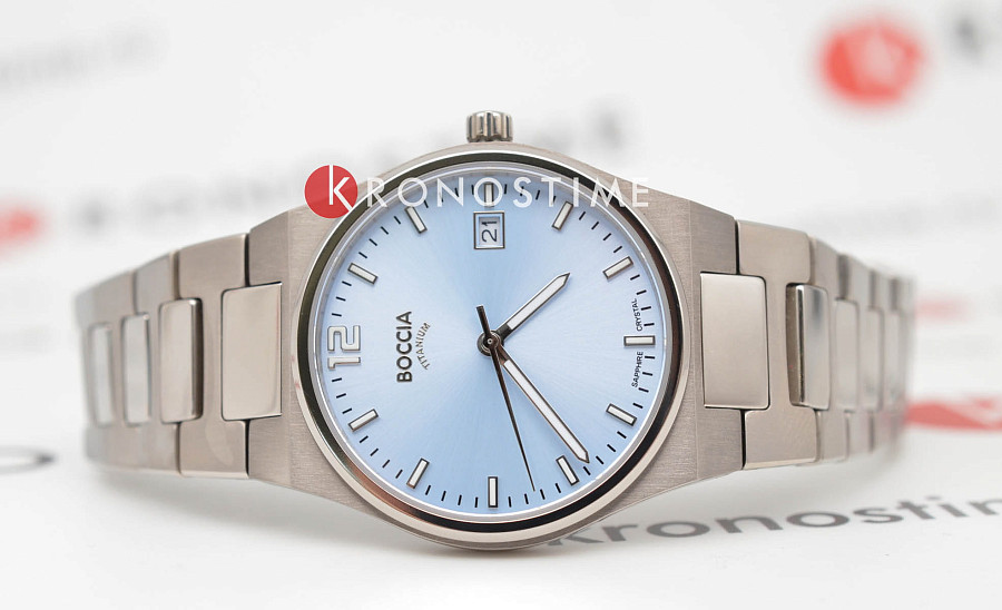 Часы Boccia Titanium Circle-Oval 3357-01 — кварцевые, титан