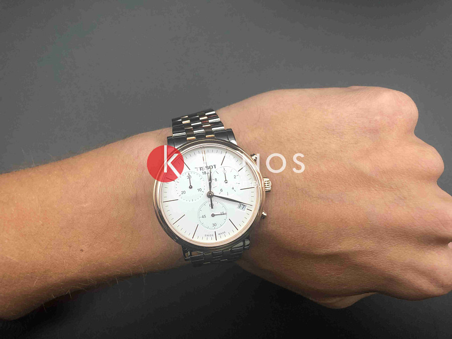 Часы Tissot Carson Premium Chronograph T122.417.22.011.00 — кварцевые, Швейцария, мужские