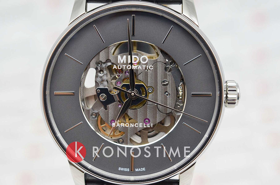 Часы Mido Baroncelli Signature Skeleton M037.436.16.061.00 — металл сталь, Швейцария