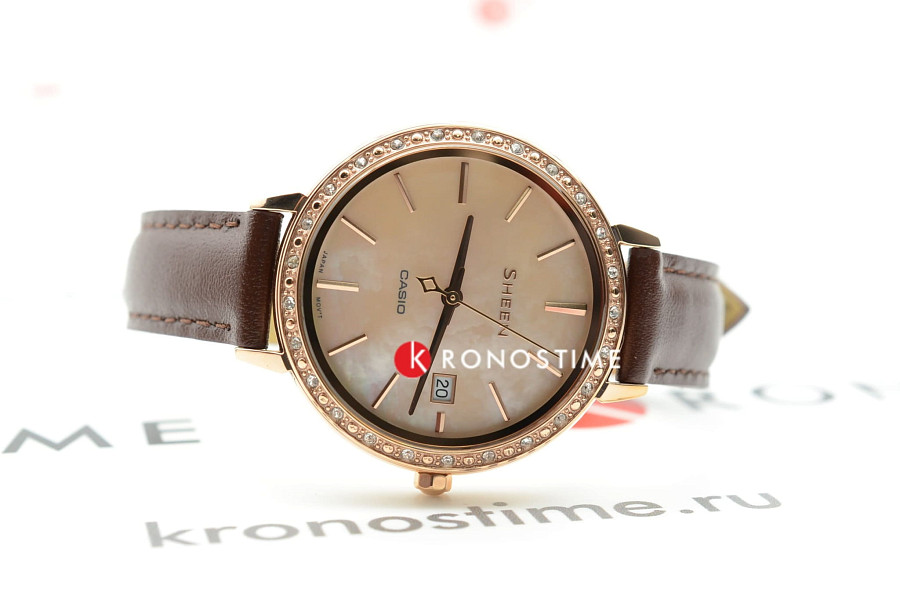 Часы Casio Sheen SHE-4052PGL-4AUEF — кварцевые, Япония, женские