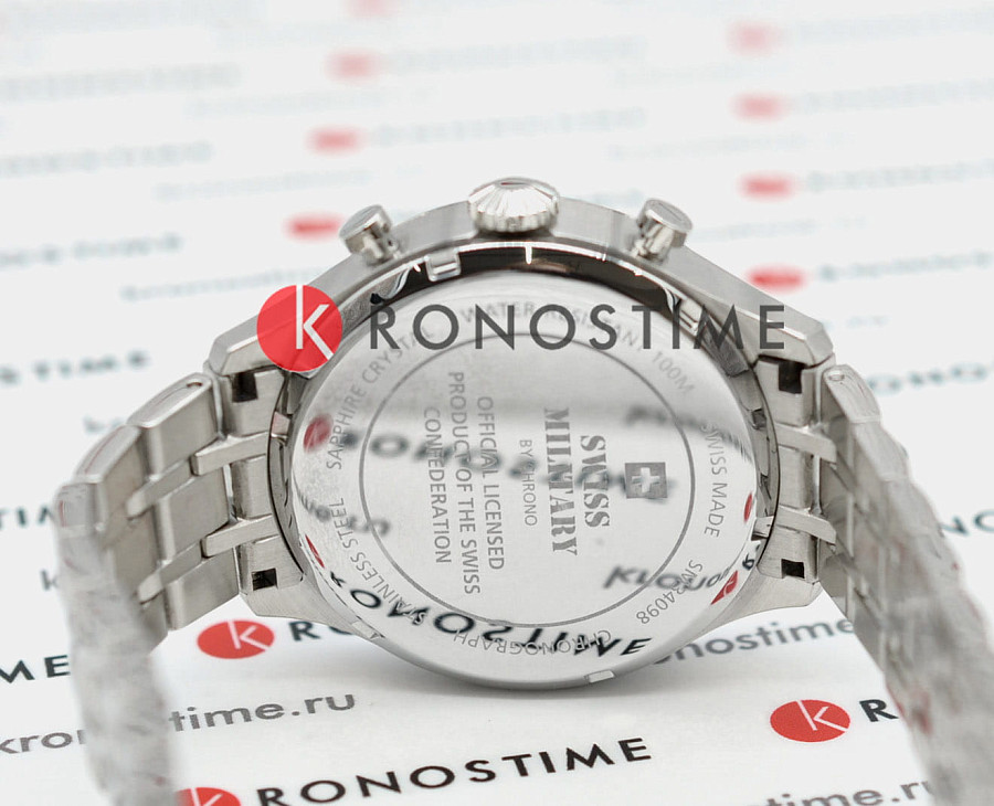 Часы Swiss Military by Chrono Vintage Chronograph SM34098.03 — нержавеющая сталь, мужские
