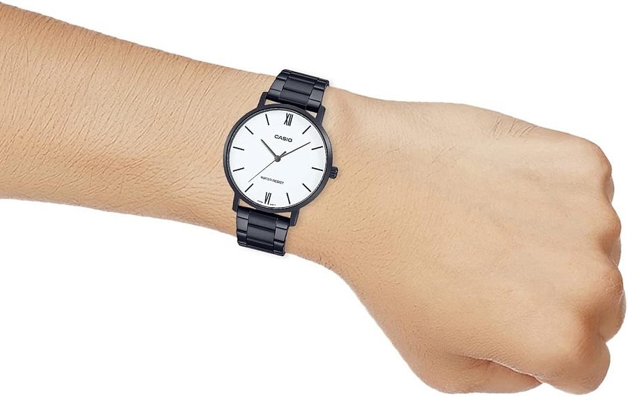 Часы Casio Collection MTP-VT01B-7BUDF (MTP-VT01B-7B) — кварцевые, сталь