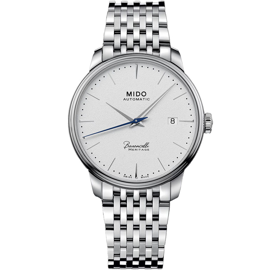 Часы Mido Baroncelli Heritage M027.407.11.011.00 — мужские, белый