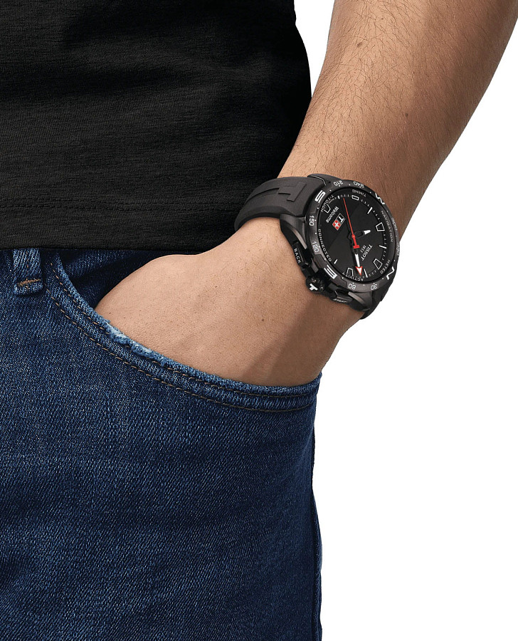 Часы Tissot T-Touch Connect Solar T121.420.47.051.03 — кварцевые, керамика металл титан