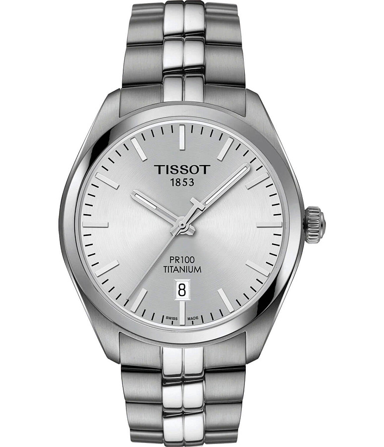Часы Tissot PR 100 Titanium Quartz T101.410.44.031.00 — мужские, белый