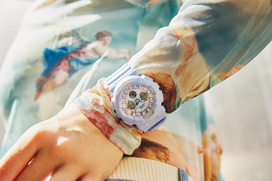 Часы Casio Baby-G BA-130WP-2A — кварцевые, Япония, женские