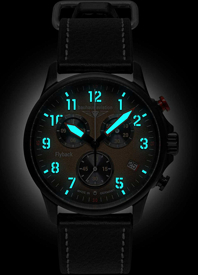 Часы Bauhaus Aviation Flight Control 28885 — металл сталь, Германия