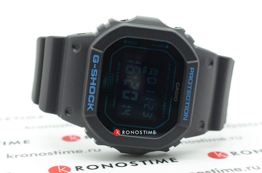 Часы Casio G-Shock DW-5600BBM-1 — пластик, мужские