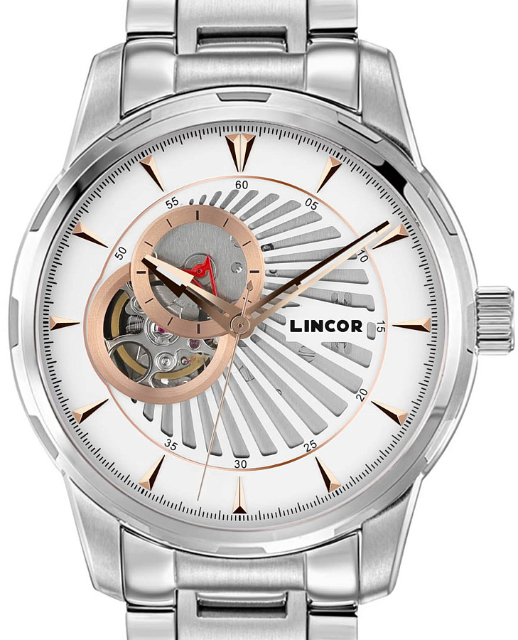 Часы Lincor Uni 4173B-1 — механические, сталь металл