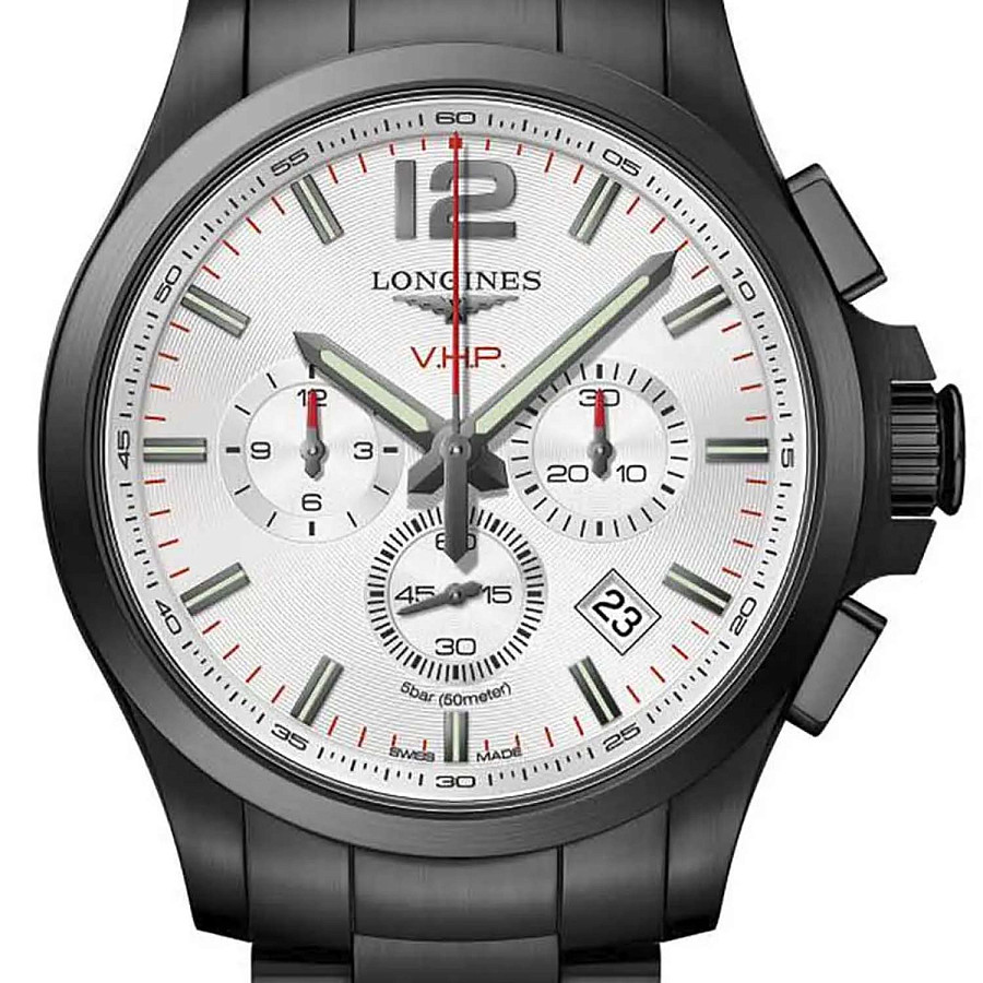 Часы Longines Conquest V.H.P. L3.727.2.76.6 — кварцевые, металл сталь
