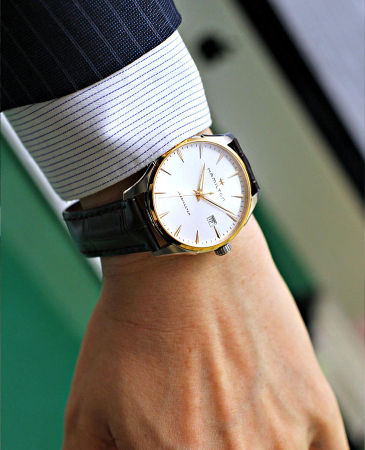 Часы Hamilton Jazzmaster Gent Quartz H32441551 — кварцевые, сталь металл