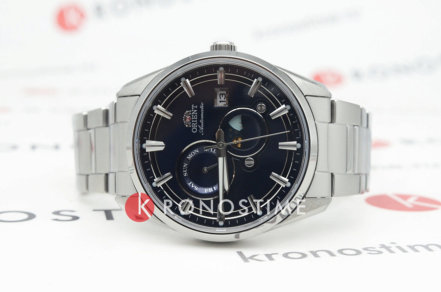 Часы Orient Stretto Sun & Moon RA-AK0315L — механические, металл сталь