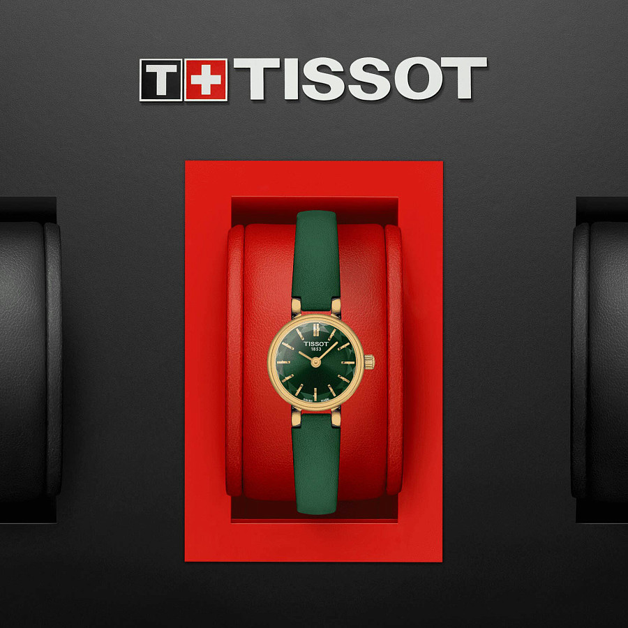 Часы Tissot Lovely Round T140.009.36.091.00 — зеленый, сталь металл
