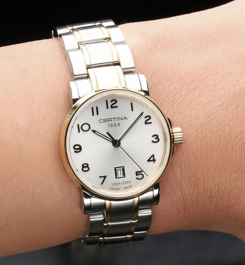 Часы Certina DS Caimano C017.210.22.032.00 — сталь c pvd покрытием, женские
