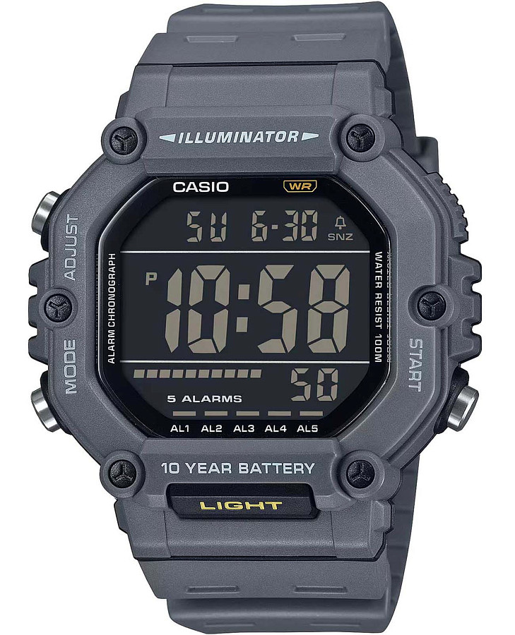 Часы Casio Collection Standard Digital AE-1600H-8B — мужские, черный