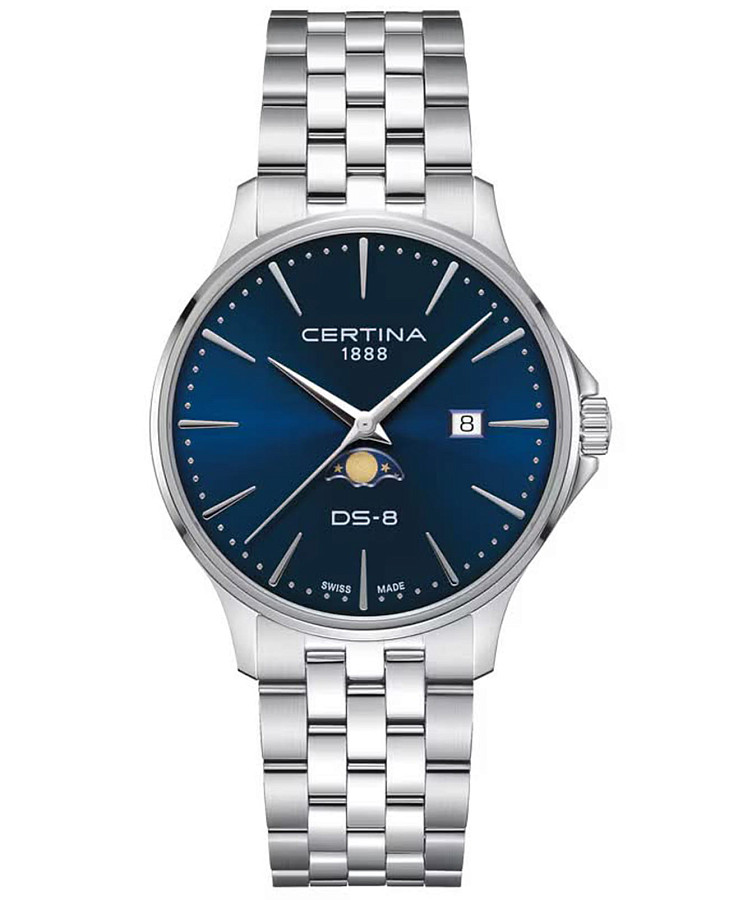 Часы Certina DS-8 Moonphase Gent C045.423.11.041.00 — мужские, синий