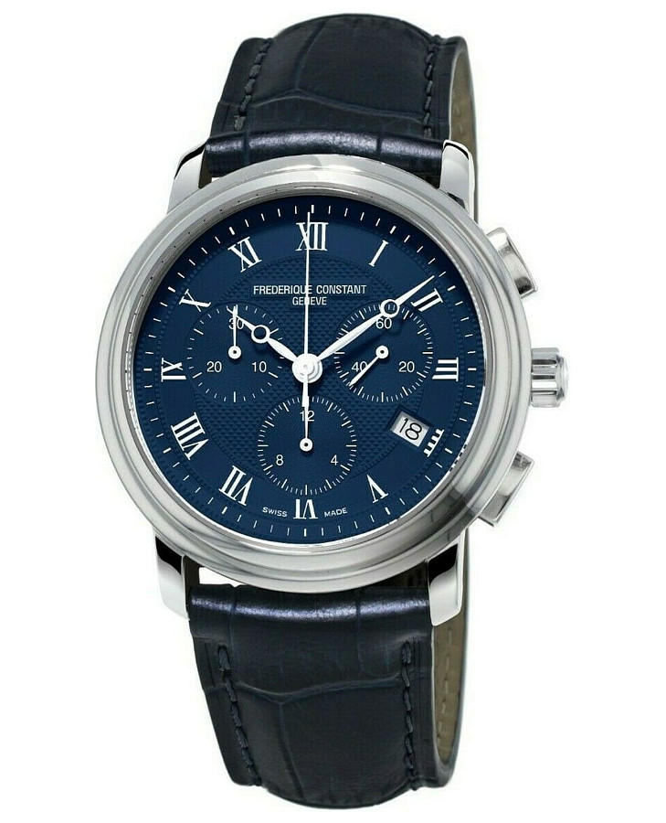 Часы Frederique Constant Classics Quartz Chronograph FC-292MCN4P6 — мужские, синий