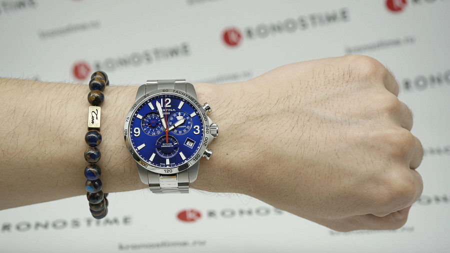 Часы Certina DS Podium Chronograph GMT C034.654.11.047.00 — кварцевые, сталь металл