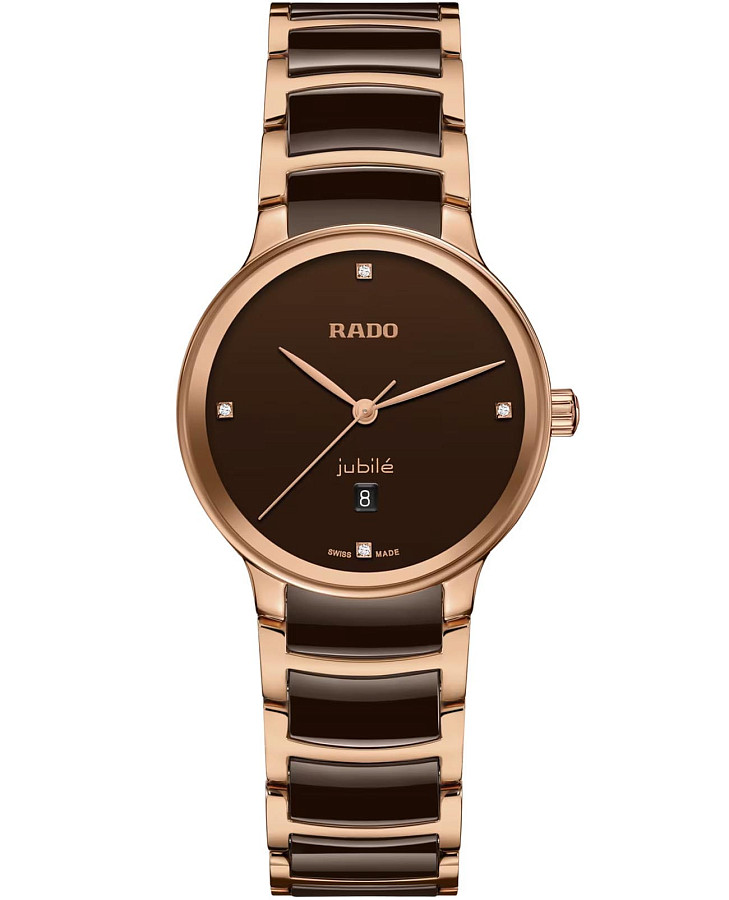 Часы Rado Centrix Diamonds R30024712 — женские, коричневый