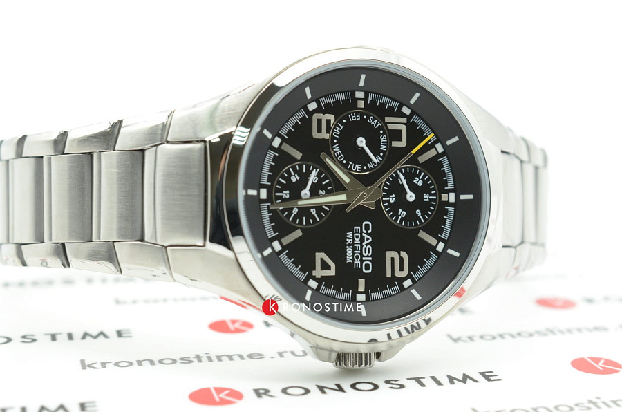 Часы Casio Edifice EF-316D-1A — мужские, нержавеющая сталь