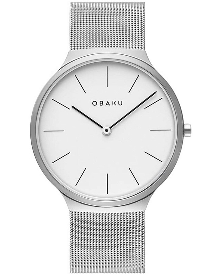 Часы Obaku Ark Steel V240GXCWMC — мужские, белый