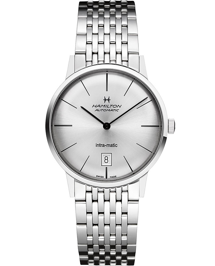 Часы Hamilton American Classic Intra-Matic Auto H38455151 — мужские, серебристый