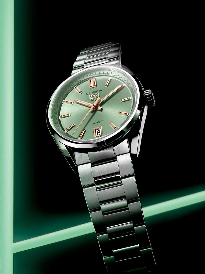 Часы TAG Heuer Carrera Date WBN2312.BA0001 — розовый, сталь металл
