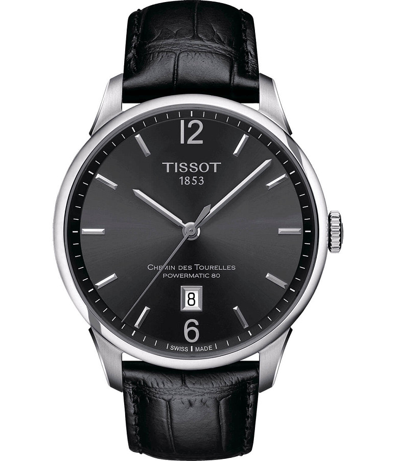 Часы Tissot Chemin des Tourelles Powermatic 80 T099.407.16.447.00 — мужские, черный