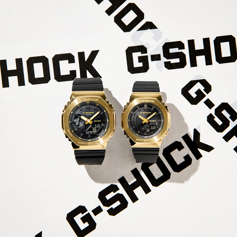 Часы Casio G-Shock GM-2100G-1A9DR (GM-2100G-1A9) — черный, металл сталь пластик