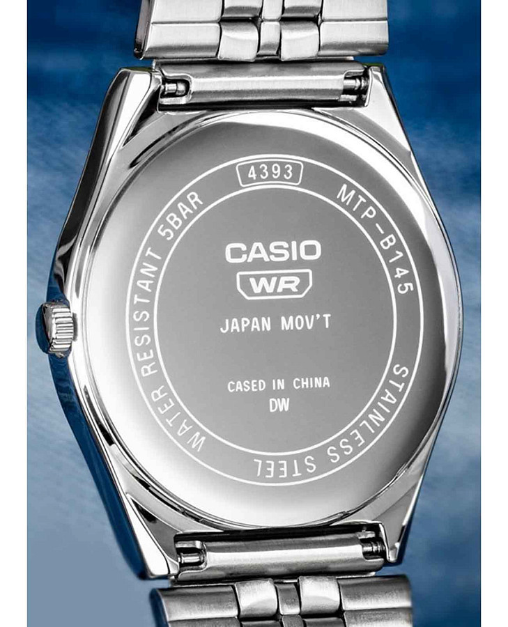 Часы Casio Collection MTP-B145D-3AVDF (MTP-B145D-3A) — нержавеющая сталь, мужские