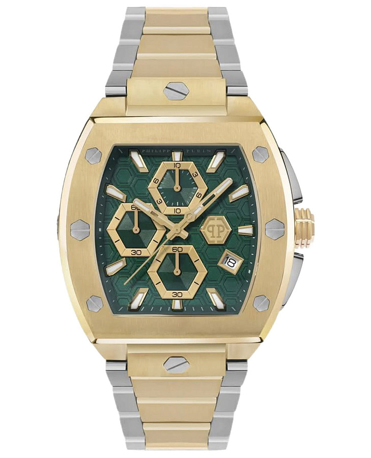 Часы Philipp Plein Hexagon Phantom Chrono PWHHA0526 — мужские, зеленый