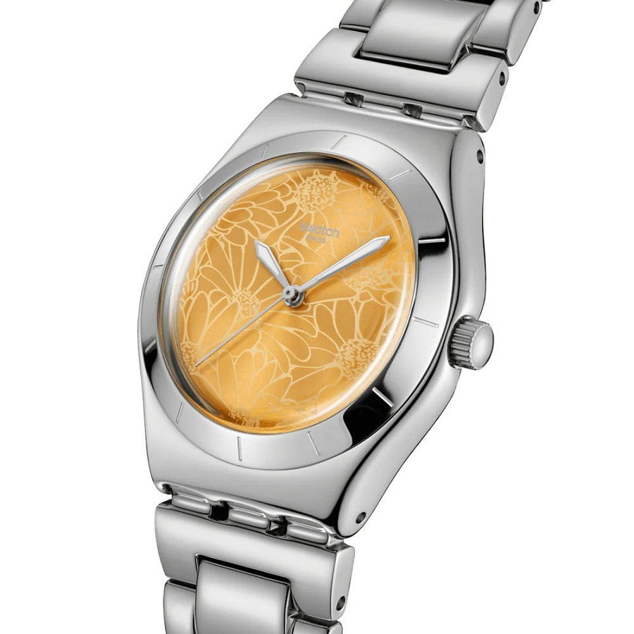 Часы Swatch Gent Petal Swirl YLS236G — женские, нержавеющая сталь