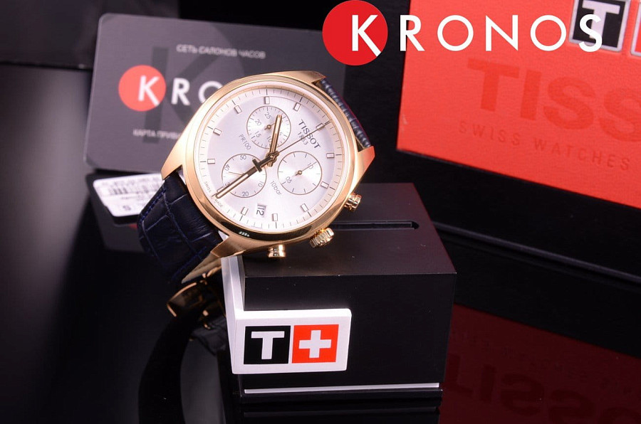 Часы Tissot PR 100 Сhronograph T101.417.36.031.00 — мужские, кожаный