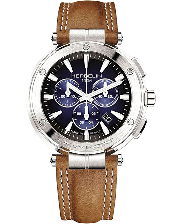 Часы Herbelin Newport Heritage 37688A35GD — мужские, синий