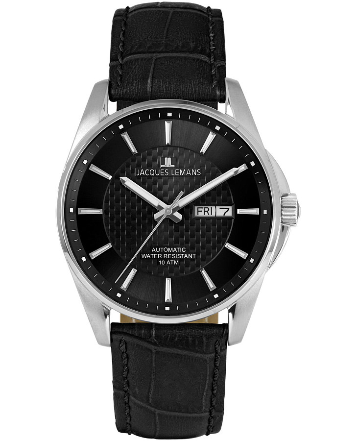 Часы Jacques Lemans Automatic 1-2210A — мужские, черный