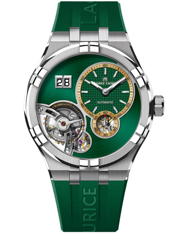 Часы Maurice Lacroix Aikon Tide AI6118-SS00B-630-5 — мужские, зеленый