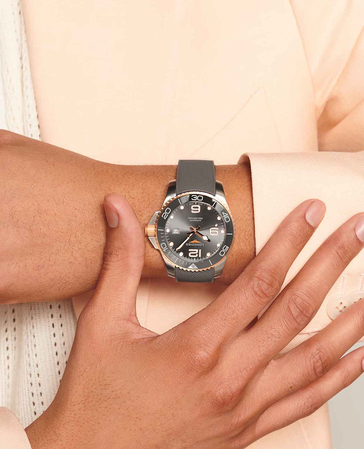 Часы Longines HydroConquest L3.782.3.78.9 — металл сталь керамика, Швейцария