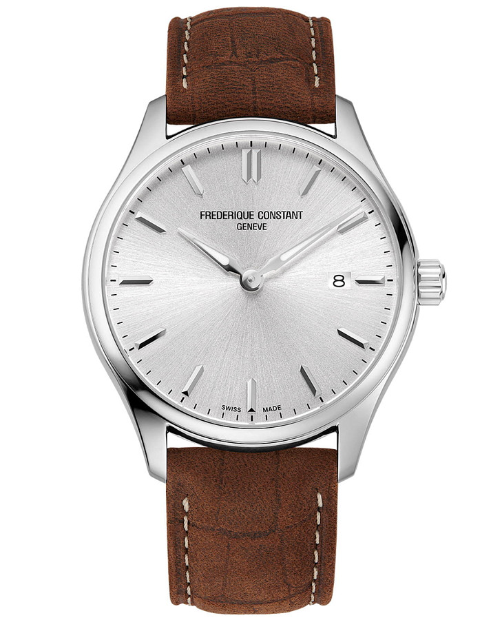 Часы Frederique Constant Classics Quartz FC-220SS5B6 — мужские, серебристый