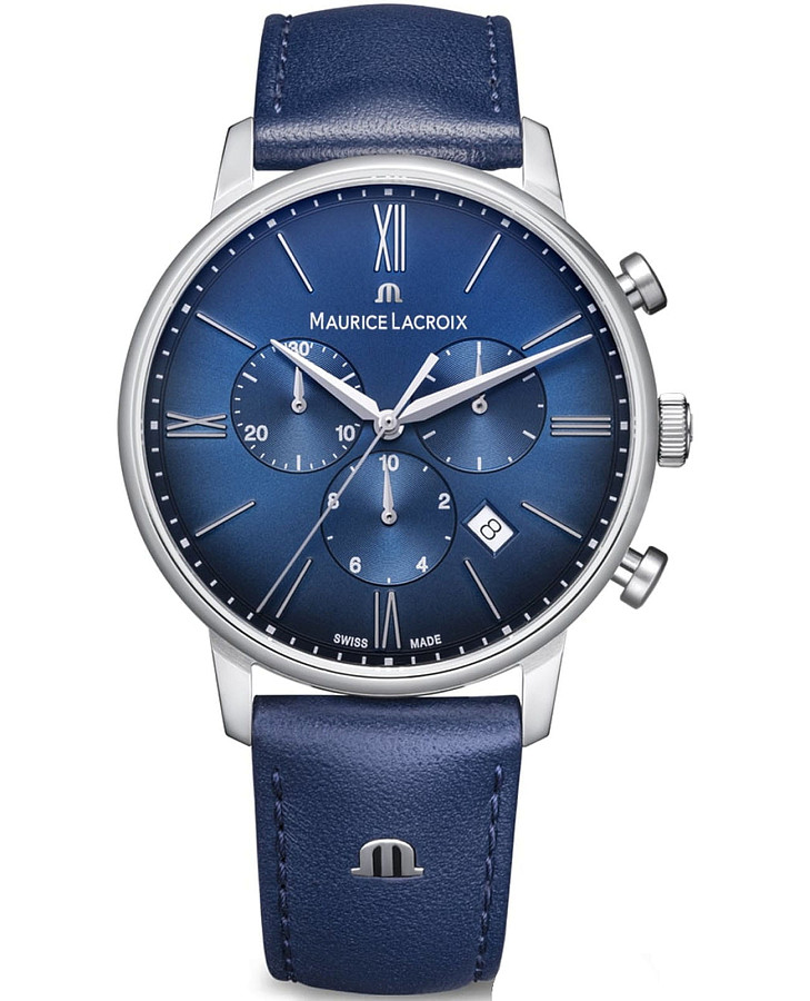 Часы Maurice Lacroix Eliros EL1098-SS001-410-4 — мужские, синий