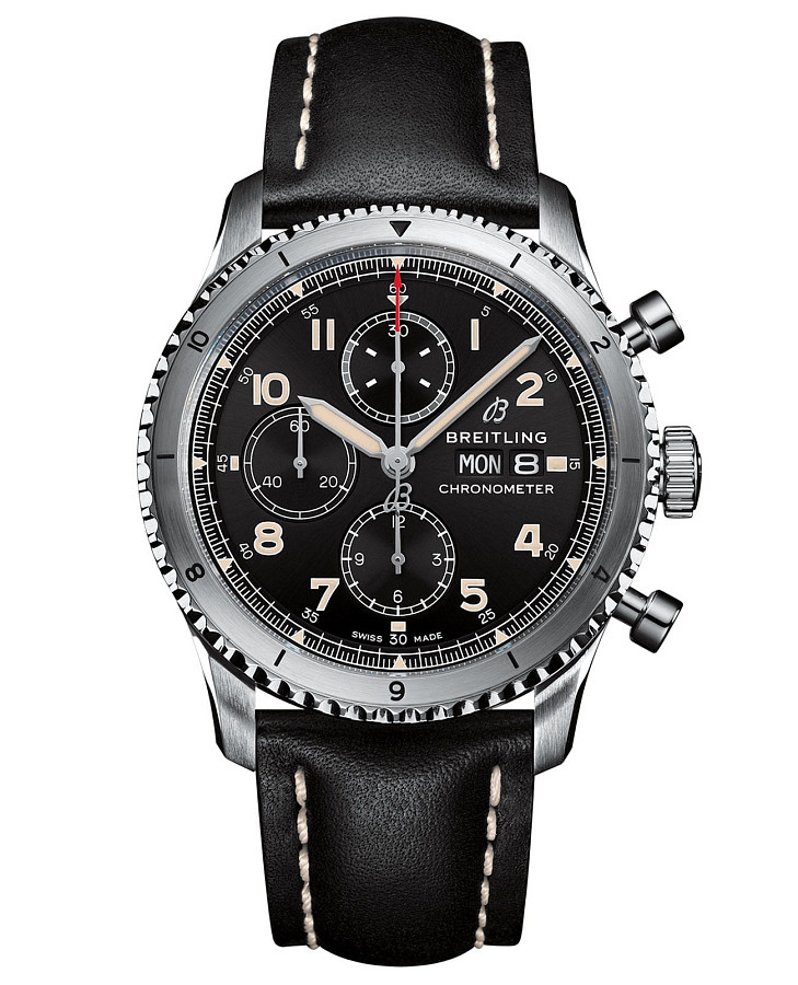 Часы Breitling Aviator 8 Chronograph 43 A13316101B1X2 — мужские, черный