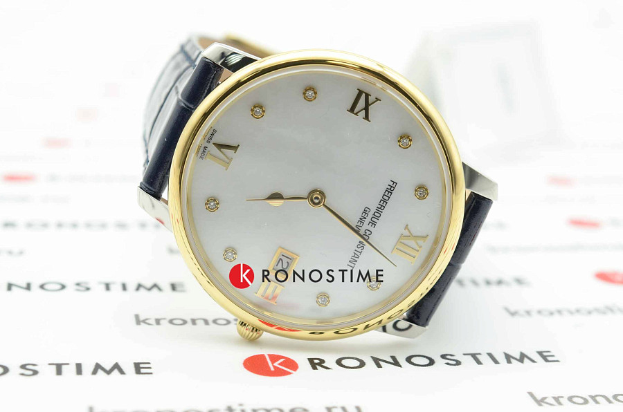 Часы Frederique Constant Slimline Ladies FC-220MPWD3S3 — кварцевые, сталь металл