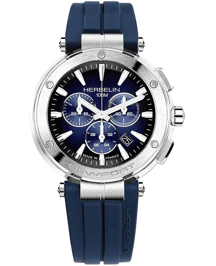 Часы Herbelin Newport Chrono 37688A35CB — мужские, синий