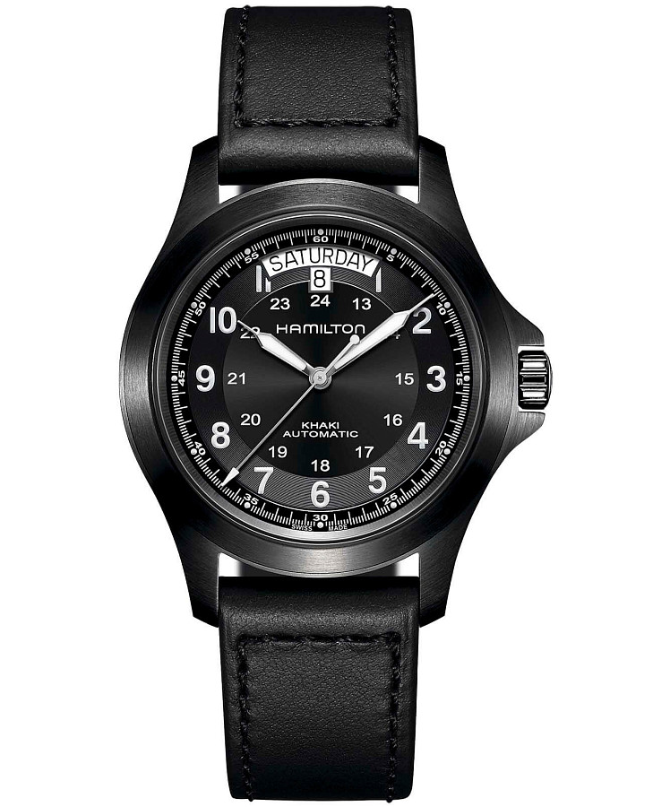 Часы Hamilton Khaki Field King H64465733 — мужские, черный