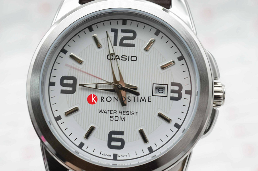 Часы Casio MTP-1314PL-7A — мужские, кожаный